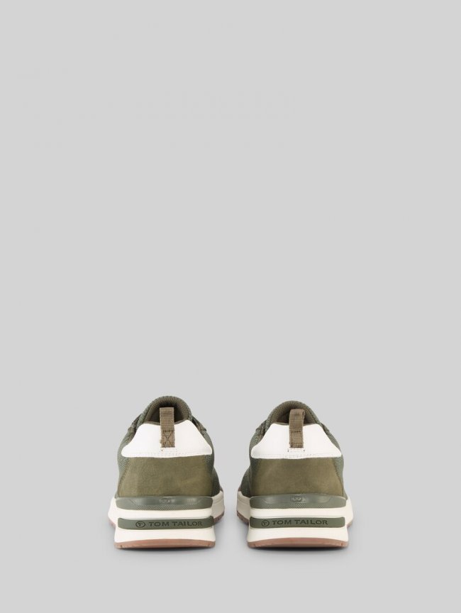 Tom Tailor Sneaker mit Mesh - Khaki Tom Tailor Sneaker mit Mesh - Khaki