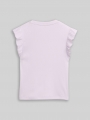 Tom Tailor Ripp Top mit Volant - Cool Lilac