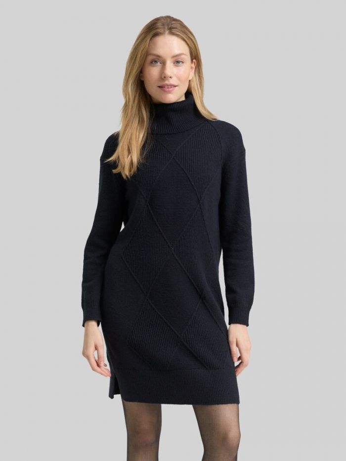 Tom Tailor Loose Fit Strickkleid - Sky Captain Blue Tom Tailor Loose Fit Strickkleid - Sky Captain Blue