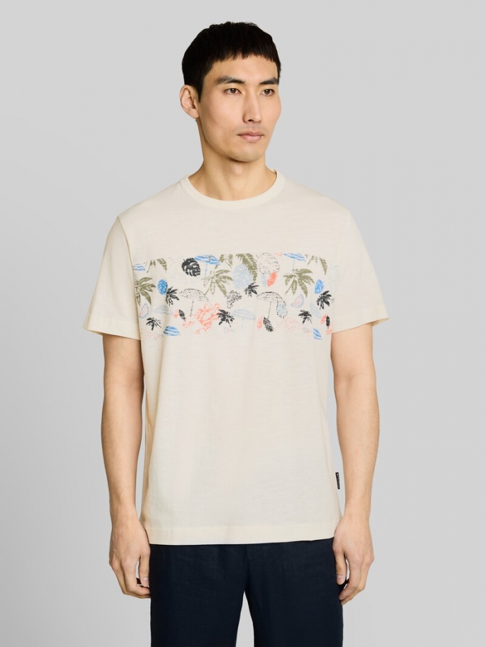 Tom Tailor T-Shirt mit Print - Gardenia White Tom Tailor T-Shirt mit Print - Gardenia White