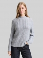 Tom Tailor Relaxed Fit Strickpullover mit Glitzer-Effekt - Cement Grey Mélange Tom Tailor Relaxed Fit Strickpullover mit Glitzer-Effekt - Cement Grey Mélange