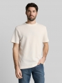 Tom Tailor T-Shirt mit Waffelstruktur - Gardenia White Tom Tailor T-Shirt mit Waffelstruktur - Gardenia White
