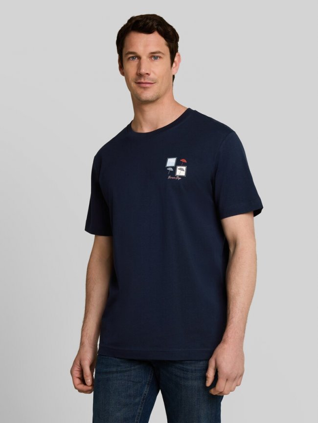 Tom Tailor T-Shirt mit Print - Sky Captain Blue Tom Tailor T-Shirt mit Print - Sky Captain Blue