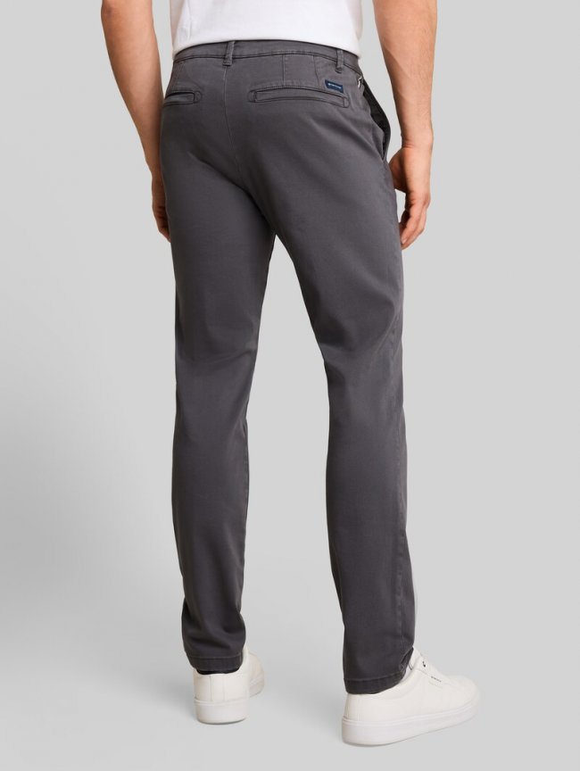 Tom Tailor TTSIMON SLIM Chino Hose im Washed-Look - Tarmac Grey Tom Tailor TTSIMON SLIM Chino Hose im Washed-Look - Tarmac Grey