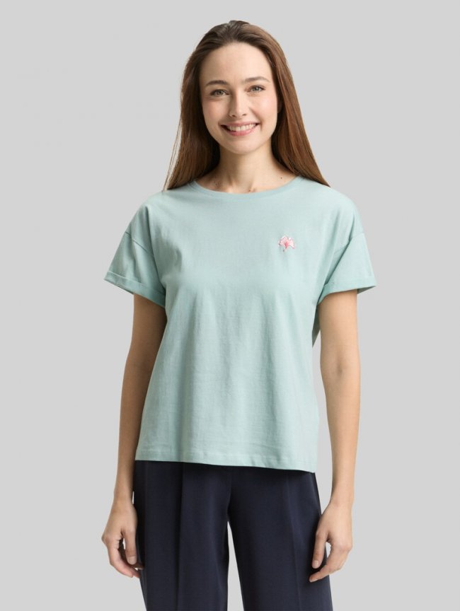 Tom Tailor T-Shirt mit Stickerei - Blue Haze Tom Tailor T-Shirt mit Stickerei - Blue Haze