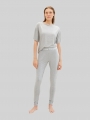 Tom Tailor Loungewear Leggings mit Logo-Print - Grey-medium-melange Tom Tailor Loungewear Leggings mit Logo-Print - Grey-medium-melange