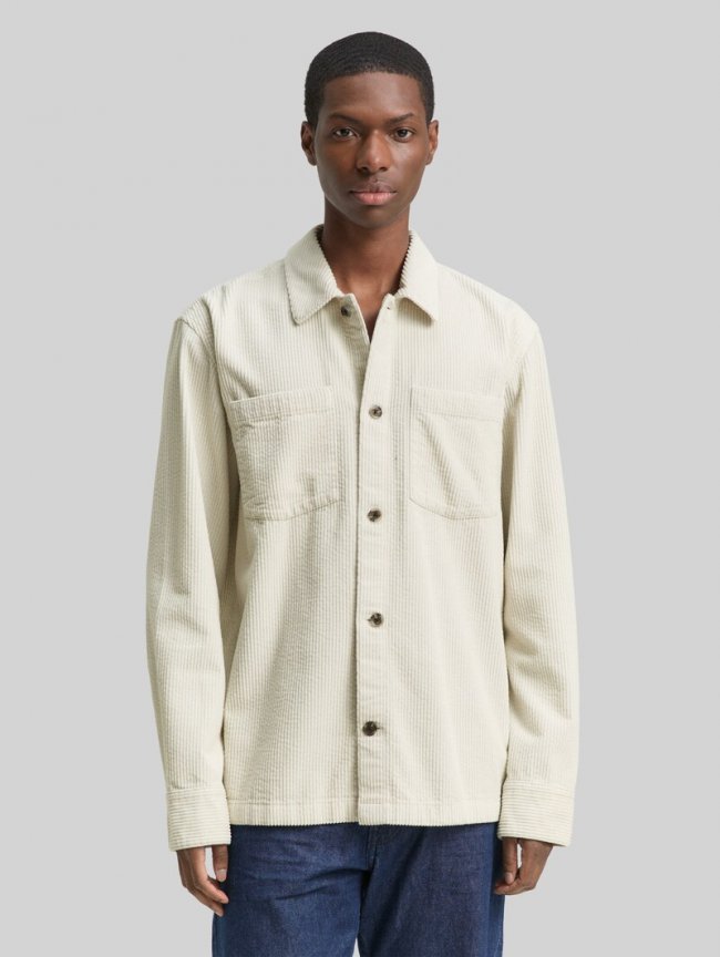 Tom Tailor Overshirt aus Cord - Greyish White Tom Tailor Overshirt aus Cord - Greyish White