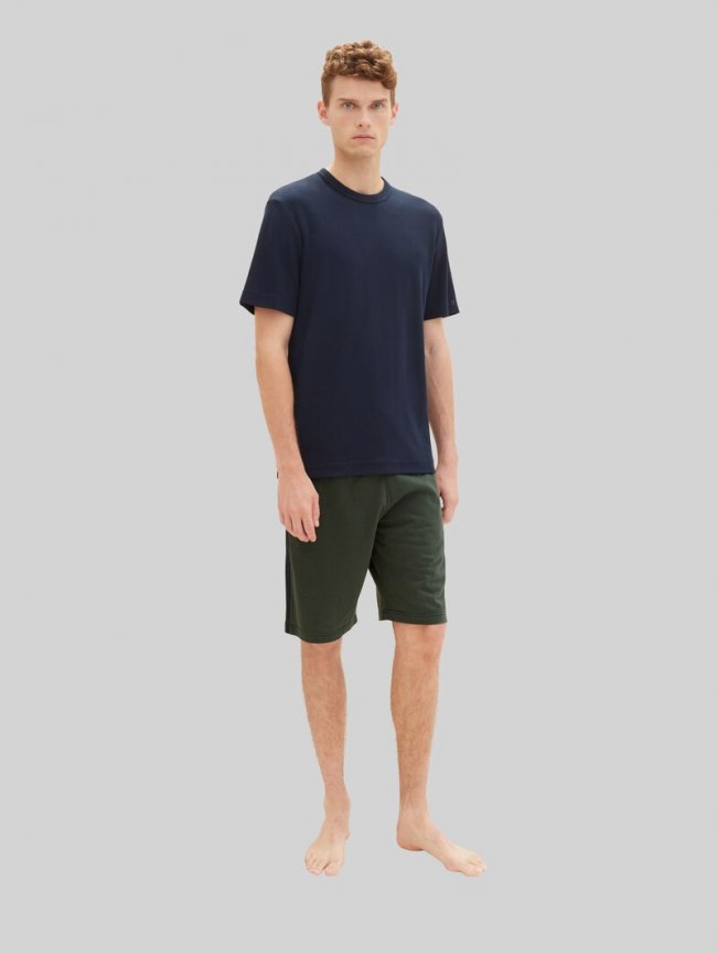Tom Tailor gestreifte Pyjama-Hose - Grün Dunkel Ringel Tom Tailor gestreifte Pyjama-Hose - Grün Dunkel Ringel