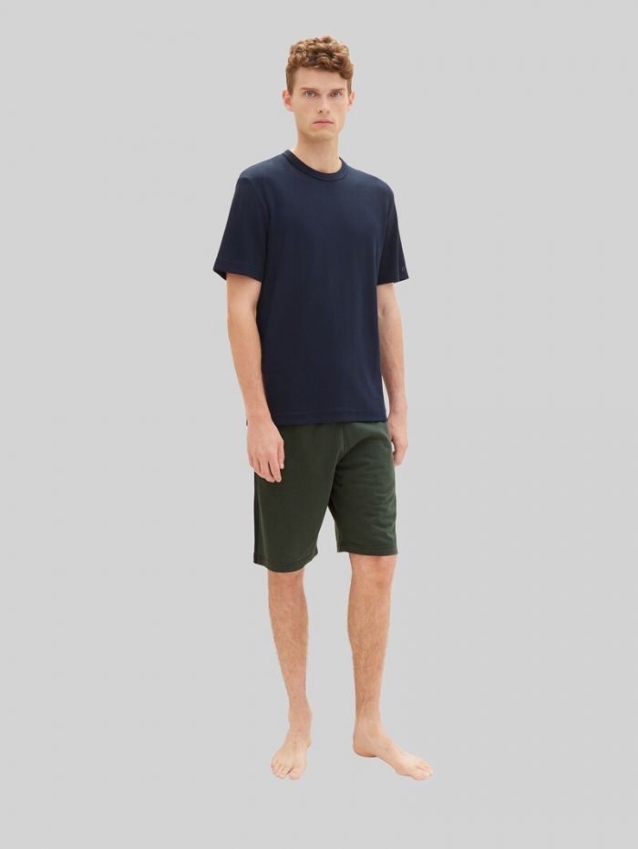 Tom Tailor gestreifte Pyjama-Hose - Grün Dunkel Ringel Tom Tailor gestreifte Pyjama-Hose - Grün Dunkel Ringel