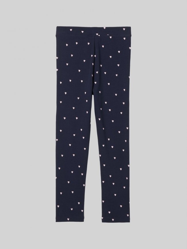 Tom Tailor Leggings mit Herzmuster - Dark Blue Pink Heart Tom Tailor Leggings mit Herzmuster - Dark Blue Pink Heart