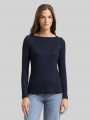 Tom Tailor Slim Fit Langarmshirt mit U-Boot-Ausschnitt - Sky Captain Blue Tom Tailor Slim Fit Langarmshirt mit U-Boot-Ausschnitt - Sky Captain Blue