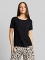 Tom Tailor T-Shirt mit Rippstruktur - Deep Black Tom Tailor T-Shirt mit Rippstruktur - Deep Black