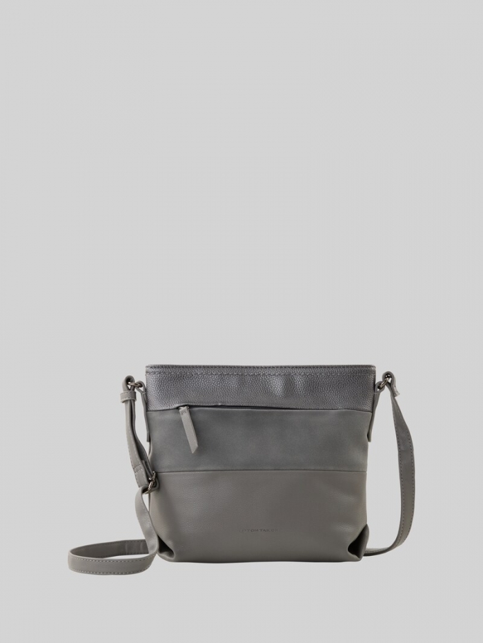 Tom Tailor TTNICOLINA M Umhängetasche mit Material-Mix - Mixed Grey Tom Tailor TTNICOLINA M Umhängetasche mit Material-Mix - Mixed Grey