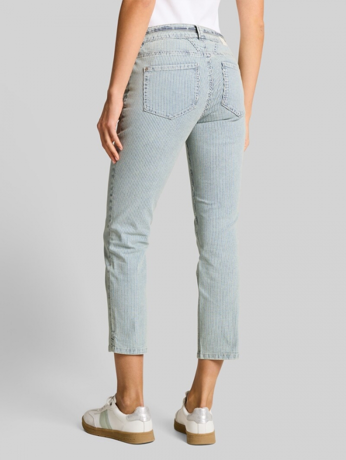 Tom Tailor TTLENE SLIM CROPPED Jeans mit Streifenmuster - Denim Offwhite Stripe Tom Tailor TTLENE SLIM CROPPED Jeans mit Streifenmuster - Denim Offwhite Stripe