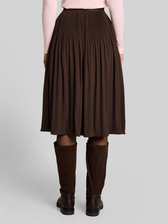 Tom Tailor Plissee Rock mit elastischem Bund - Java Dark Brown Tom Tailor Plissee Rock mit elastischem Bund - Java Dark Brown