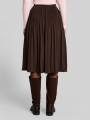 Tom Tailor Plissee Rock mit elastischem Bund - Java Dark Brown