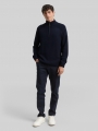 Tom Tailor Troyer Strickpullover mit Ripp-Details - Knitted Navy Melange Tom Tailor Troyer Strickpullover mit Ripp-Details - Knitted Navy Melange