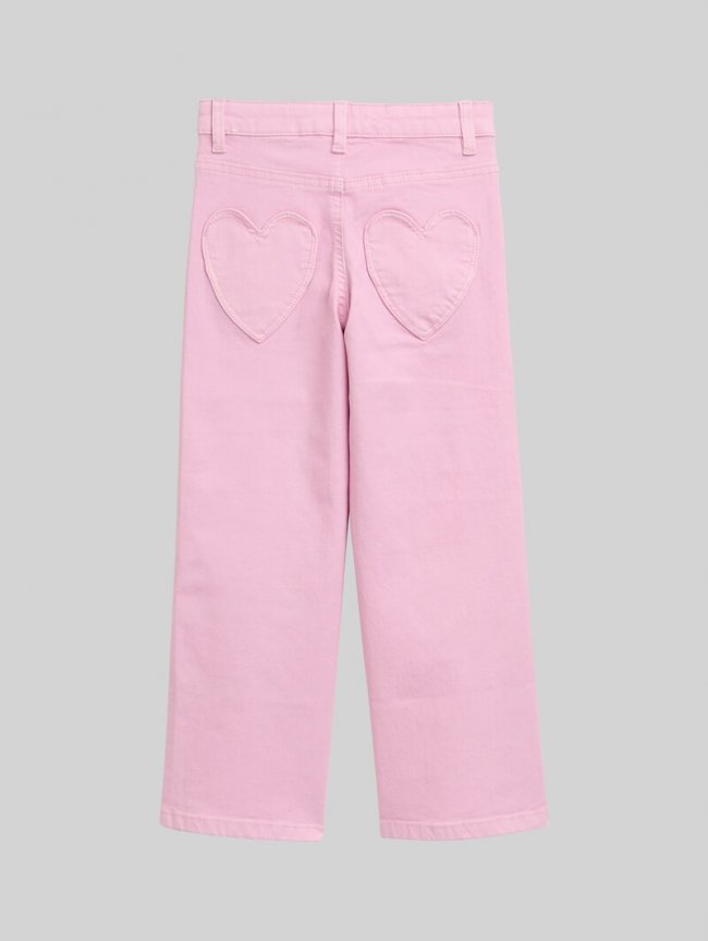 Tom Tailor Wide Leg Jeans mit Herz-Details - Mist Pink Tom Tailor Wide Leg Jeans mit Herz-Details - Mist Pink