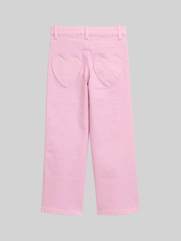 Tom Tailor Wide Leg Jeans mit Herz-Details - Mist Pink Tom Tailor Wide Leg Jeans mit Herz-Details - Mist Pink