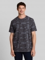 Tom Tailor T-Shirt mit Allover-Print - Grey Nautical Design Tom Tailor T-Shirt mit Allover-Print - Grey Nautical Design