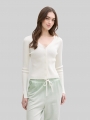 Tom Tailor Ripp Cardigan mit Ärmelschlitzen - Off White Tom Tailor Ripp Cardigan mit Ärmelschlitzen - Off White