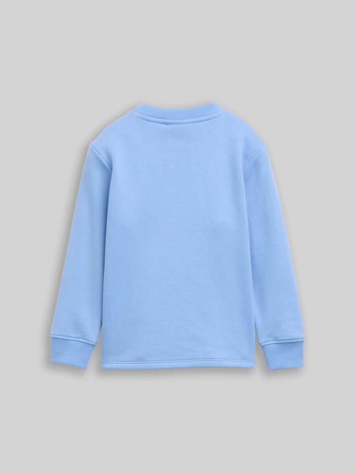 Tom Tailor Sweatshirt mit Print - Light Blue Tom Tailor Sweatshirt mit Print - Light Blue