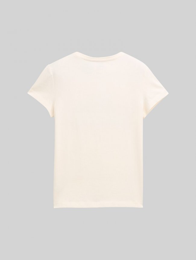 Tom Tailor T-Shirt mit Print - Wool White Tom Tailor T-Shirt mit Print - Wool White