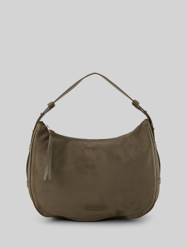 Tom Tailor TTLYSA M Schultertasche in Velourleder-Optik - Khaki / Khaki Tom Tailor TTLYSA M Schultertasche in Velourleder-Optik - Khaki / Khaki