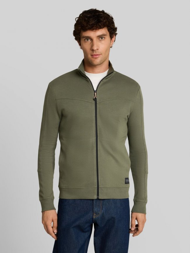 Tom Tailor Sweatjacke aus Baumwolle - Urban Olive Green Tom Tailor Sweatjacke aus Baumwolle - Urban Olive Green