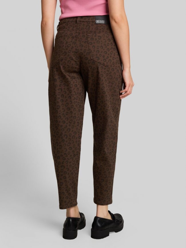Tom Tailor TTADEA BARREL Jeans mit Leo-Print - Brown Black Leo Tom Tailor TTADEA BARREL Jeans mit Leo-Print - Brown Black Leo