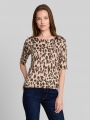 Tom Tailor Strickpullover mit Leo-Print - Gravel Beige Melange Leo Tom Tailor Strickpullover mit Leo-Print - Gravel Beige Melange Leo