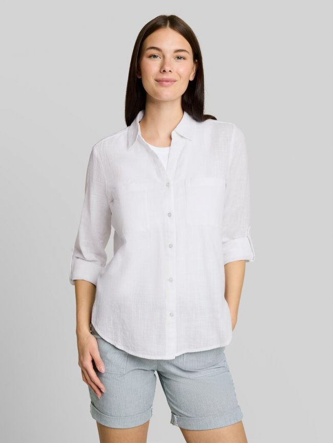Tom Tailor Bluse mit Brusttaschen - White Tom Tailor Bluse mit Brusttaschen - White