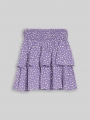 Tom Tailor Mini-Rock mit Volant - Purple Small Heart Print