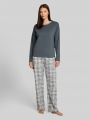 Tom Tailor Pyjama-Set mit Karomuster - Green-medium-check