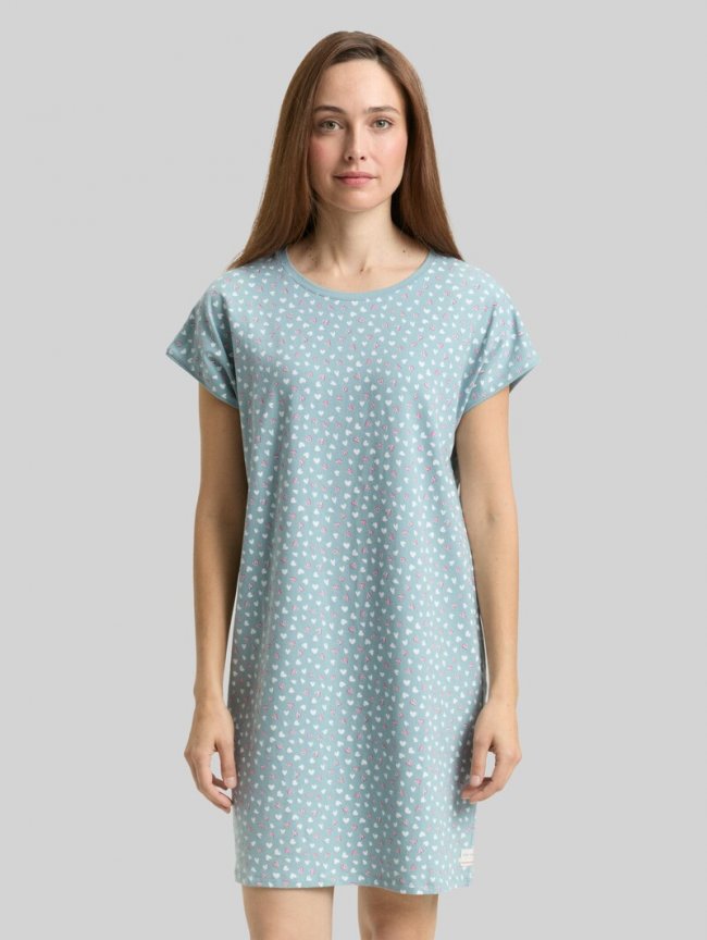 Tom Tailor Nachthemd mit Herz-Muster - Blue-medium-allover Tom Tailor Nachthemd mit Herz-Muster - Blue-medium-allover