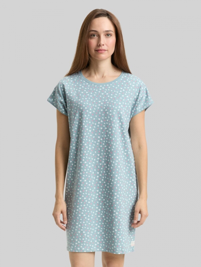 Tom Tailor Nachthemd mit Herz-Muster - Blue-medium-allover
