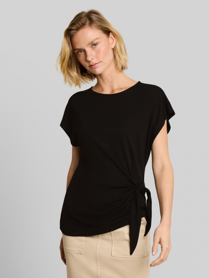 Tom Tailor T-Shirt mit Knotendetail - Deep Black Tom Tailor T-Shirt mit Knotendetail - Deep Black