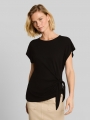 Tom Tailor T-Shirt mit Knotendetail - Deep Black Tom Tailor T-Shirt mit Knotendetail - Deep Black