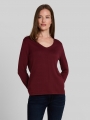 Tom Tailor Strickpullover mit V-Ausschnitt - Preppy Plum Tom Tailor Strickpullover mit V-Ausschnitt - Preppy Plum