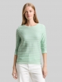 Tom Tailor Sweatshirt mit Streifenmuster - Tonal Green Structure Stripe