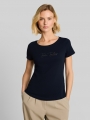 Tom Tailor T-Shirt mit Glitzer-Logo - Sky Captain Blue Tom Tailor T-Shirt mit Glitzer-Logo - Sky Captain Blue