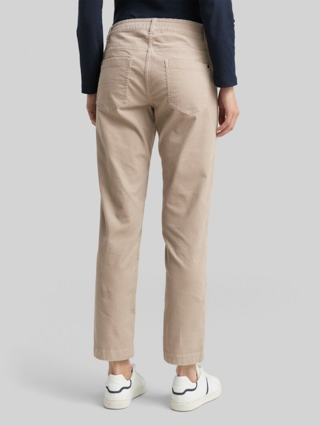 Tom Tailor Tapered Relaxed Cordhose - Soft Taupe Grey Tom Tailor Tapered Relaxed Cordhose - Soft Taupe Grey