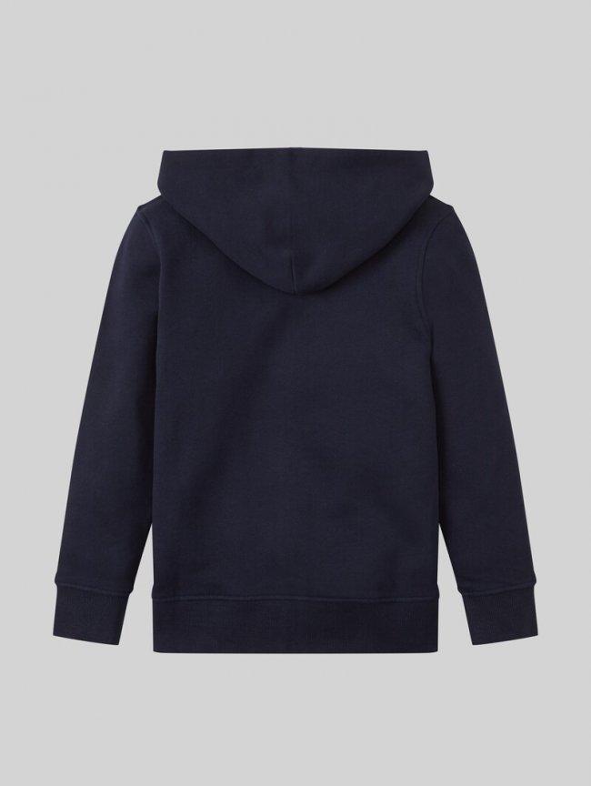 Tom Tailor Kapuzen Hoodie mit Logoprint - Sky Captain Blue Tom Tailor Kapuzen Hoodie mit Logoprint - Sky Captain Blue