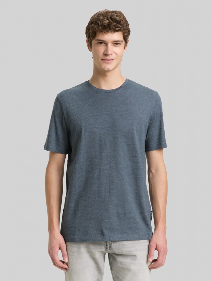 Tom Tailor T-Shirt in Melange-Optik - Urban Medium Grey Melange Tom Tailor T-Shirt in Melange-Optik - Urban Medium Grey Melange