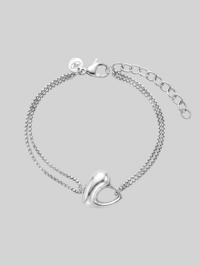 Tom Tailor Venezianer-Armband mit Herz-Anhänger - Silver Tom Tailor Venezianer-Armband mit Herz-Anhänger - Silver