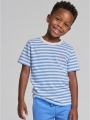 Tom Tailor T-Shirt mit Streifenmuster - Mid Blue Off White Stripe