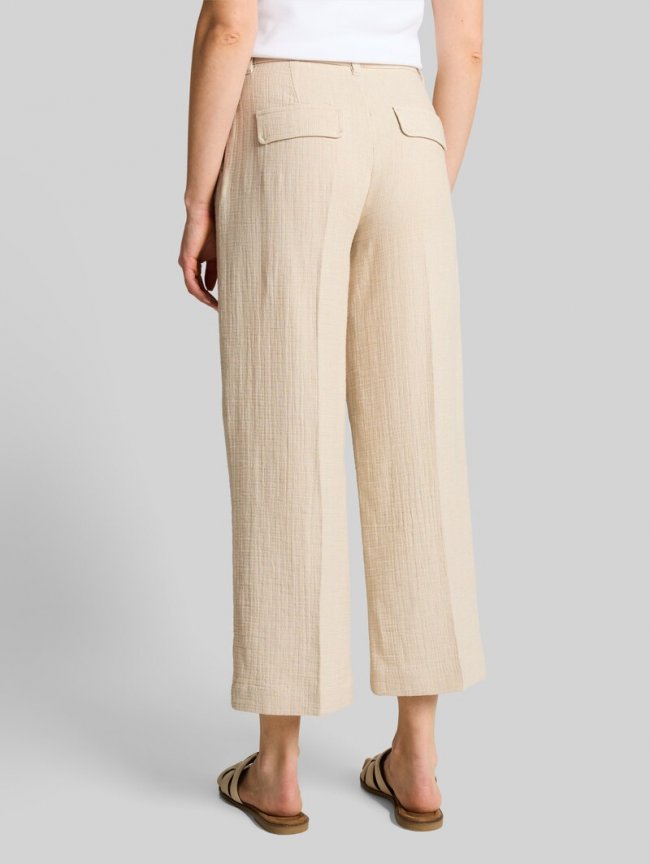 Tom Tailor Culotte Hose mit Leinenanteil - Sand Stone Beige Melange Tom Tailor Culotte Hose mit Leinenanteil - Sand Stone Beige Melange