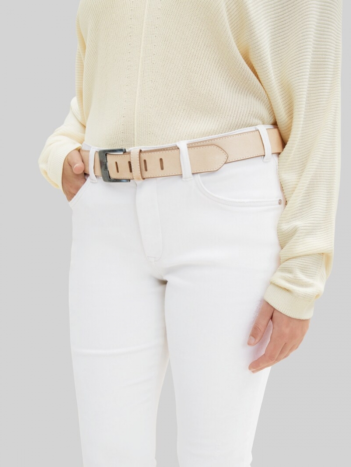 Tom Tailor TTLUCY Plus Size - Velourledergürtel mit eckiger Dornschließe - Taupe Uni Tom Tailor TTLUCY Plus Size - Velourledergürtel mit eckiger Dornschließe - Taupe Uni