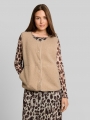 Tom Tailor Boxy Fit Teddy Weste mit Taschen - Gravel Beige