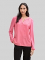Tom Tailor Langarmshirt im Material-Mix - Bright Rose Tom Tailor Langarmshirt im Material-Mix - Bright Rose